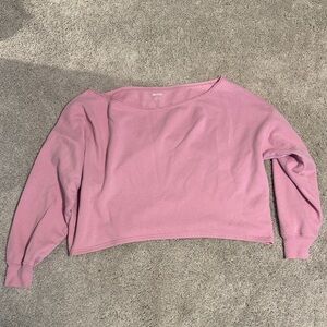 Hollister Pink Cropped Sweatshirt L Never worn